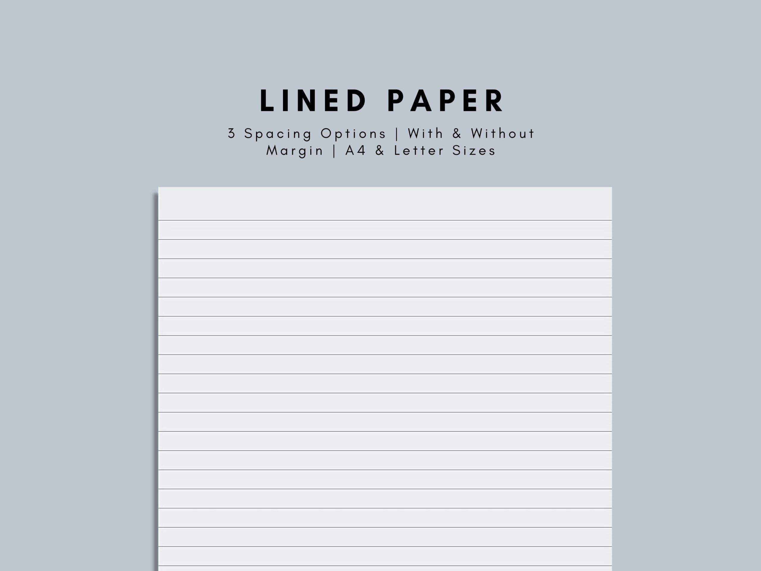 Druckbares Gefüttertes Papierpaket | Breites, Schmales, Mittleres regarding Printable Lined Paper No Margin