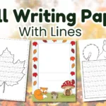 Fall Writing Paper With Lines, Autumn Stationery Templates Inside Fall Lined Paper Printable