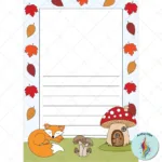 Fall Writing Paper With Lines, Autumn Stationery Templates Throughout Fall Lined Paper Printable