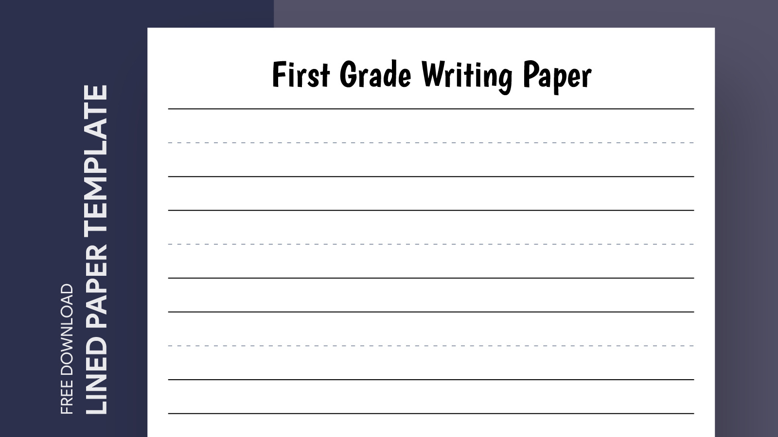 First Grade Lined Paper Free Google Docs Template - Gdoc.io with regard to Grade 1 Paper Line Printable