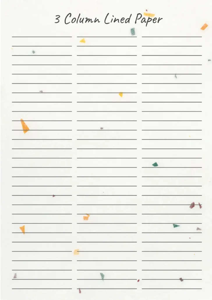 Printable 3 Lined Paper
