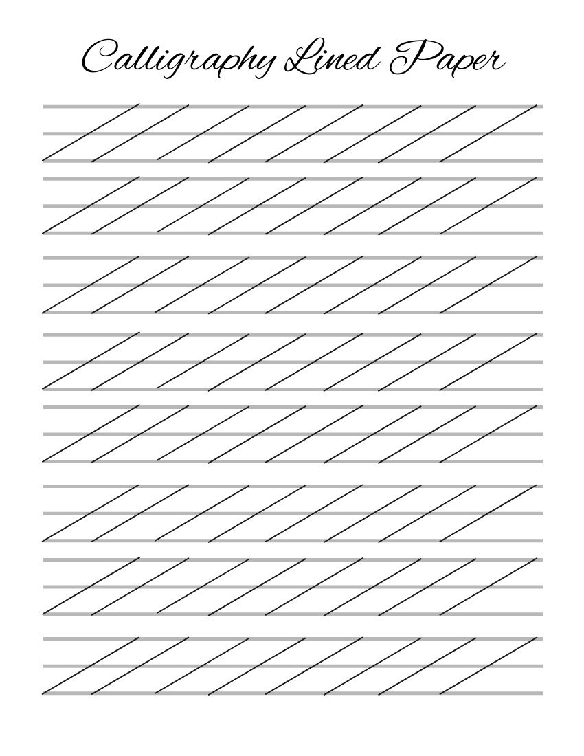 Free Calligraphy Lined Paper Template To Edit Online pertaining to Printable Calligraphy Lined Paper