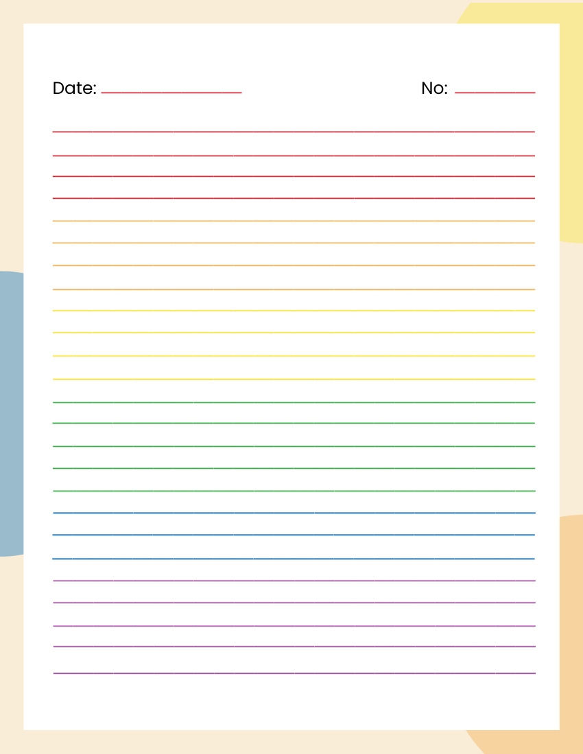 Free Colored Lined Paper Template To Edit Online within Free Colored Lined Paper Printable