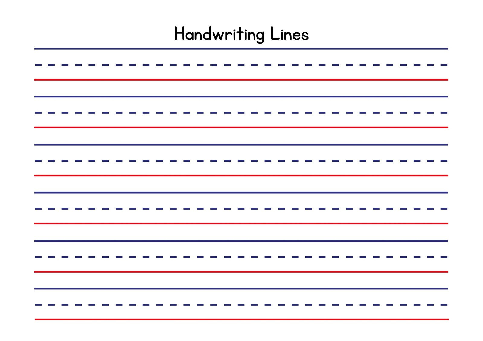 Free Custom Printable Handwriting Worksheet Templates | Canva with regard to Dotted Line Paper For Kindergarten Printable