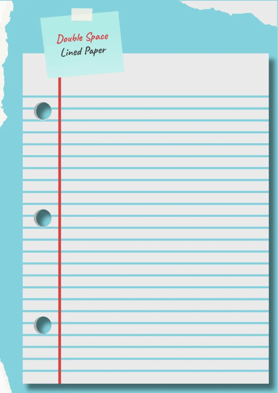 Free Double Spaced Lined Paper Template For Google Docs inside Double Lined Paper Free Printable