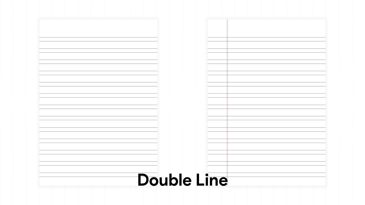 Free Notebook Paper Template Powerpoint &amp;amp; Google Slides regarding Double Line Paper Printable