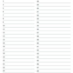 Free Numbered Lined Paper Pdf (1 20, 1 25, 1 50, 1 100) Inside Printable Lined Paper With Numbers