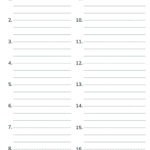 Free Numbered Lined Paper Pdf (1 20, 1 25, 1 50, 1 100) Within Printable Lined Paper With Numbers