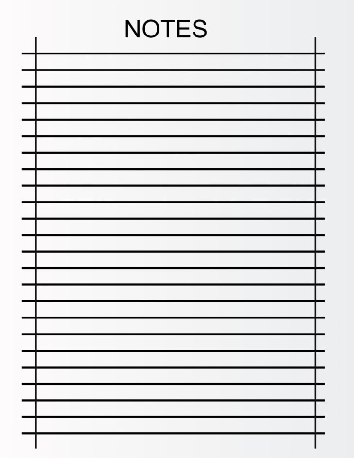 Numbered Lined Paper Printable