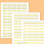 Free Printable Beginner Writing Paper   200 Sheets Yellow Throughout Highlighted Lined Paper Printable