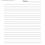 Free Printable Blank Writing Practice Worksheet With Lined Paper For Kindergarten Free Printable