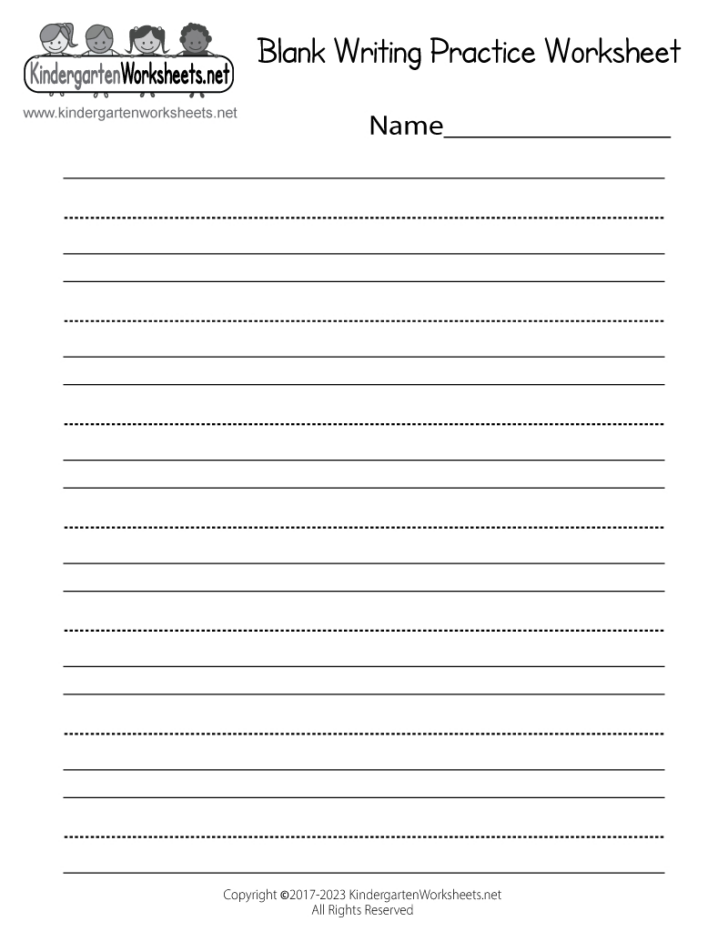 Lined Paper For Kindergarten Free Printable