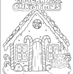 Free Printable Gingerbread House Coloring Pages   The Artisan Life Within Handwriting House Printable Free