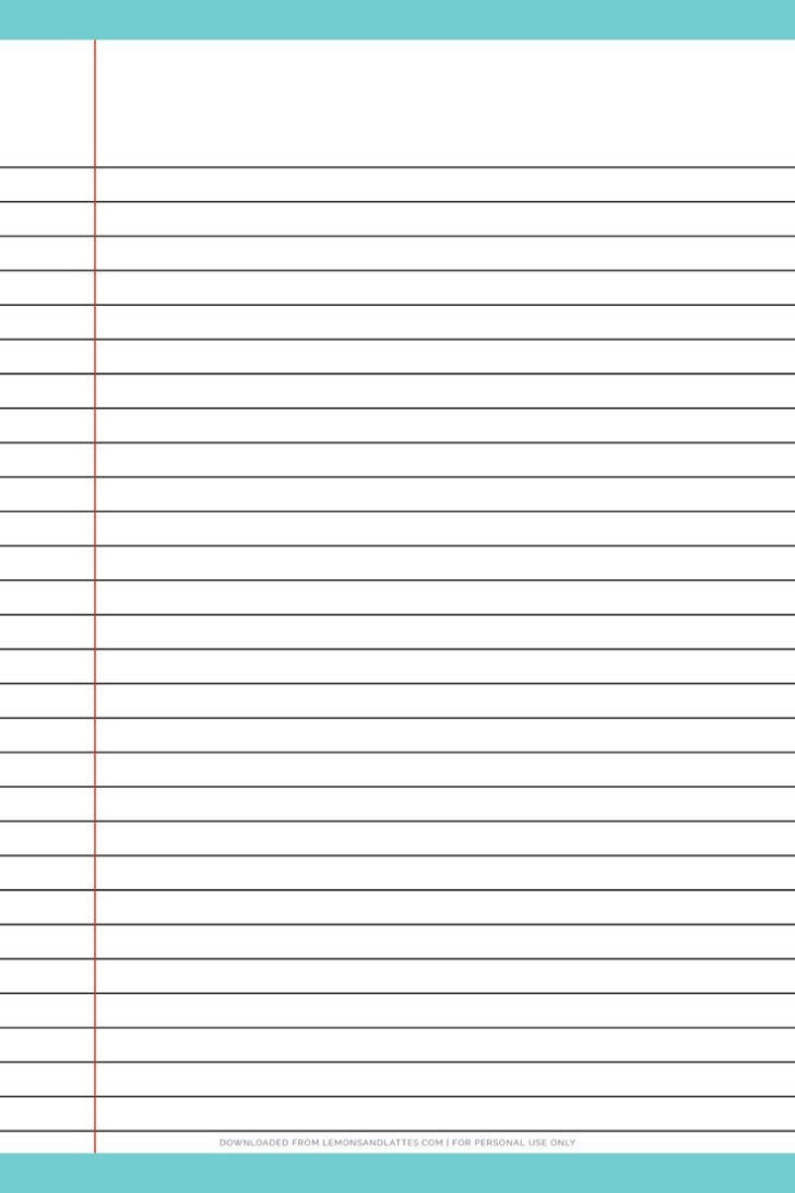 Printable Note Paper with Lines