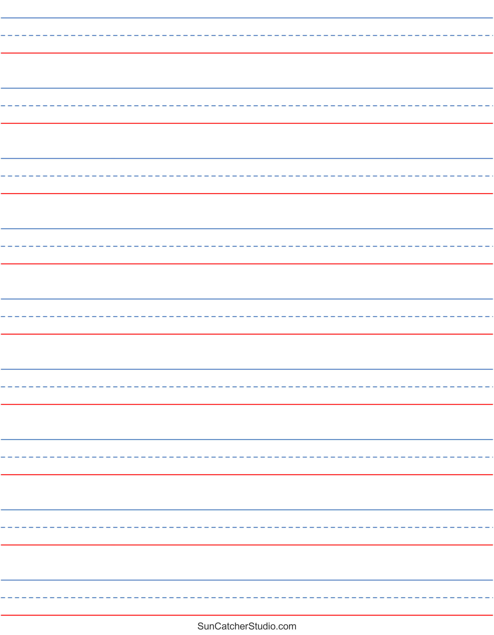 Free Printable Lined Paper (Handwriting, Notebook Templates pertaining to Printable Lined Paper For Letter Writing