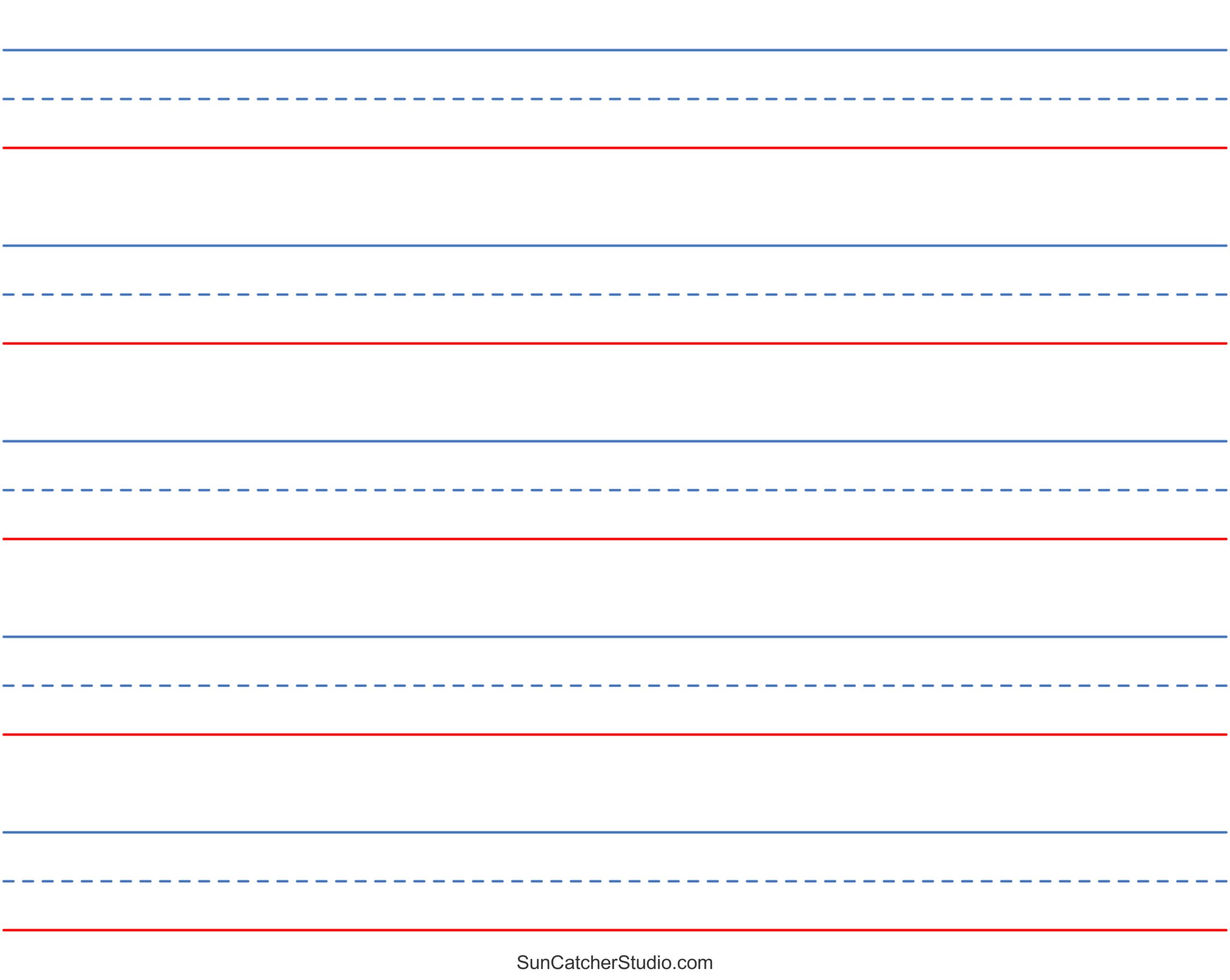 Free Printable Lined Paper (Handwriting, Notebook Templates regarding Primary Lined Paper Free Printable