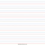 Free Printable Lined Paper (Handwriting, Notebook Templates Throughout Printable Horizontal Lined Paper
