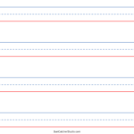 Free Printable Lined Paper (Handwriting, Notebook Templates With 4 Line Handwriting Paper Printable