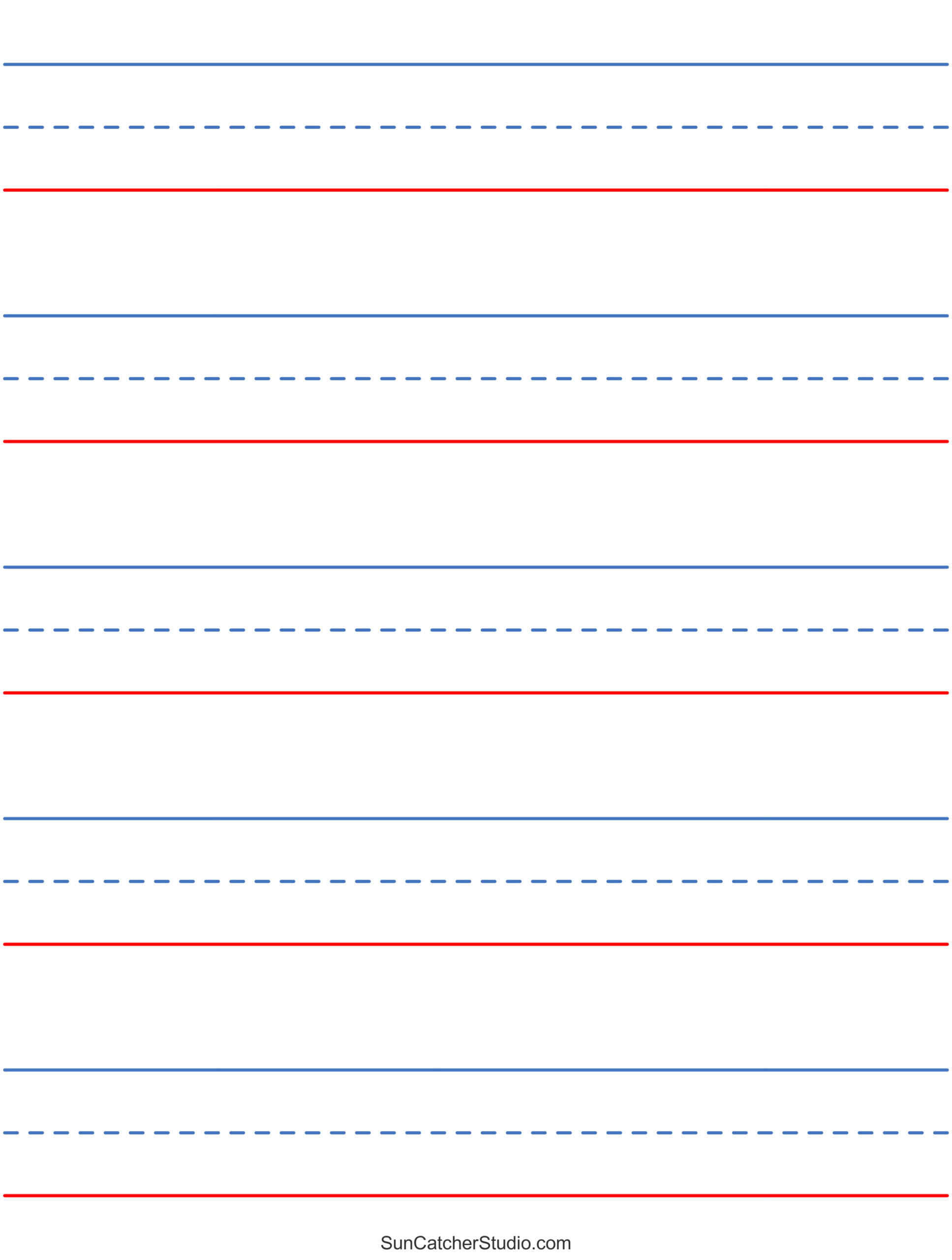Free Printable Lined Paper (Handwriting, Notebook Templates with regard to Elementary Lined Paper Printable Free