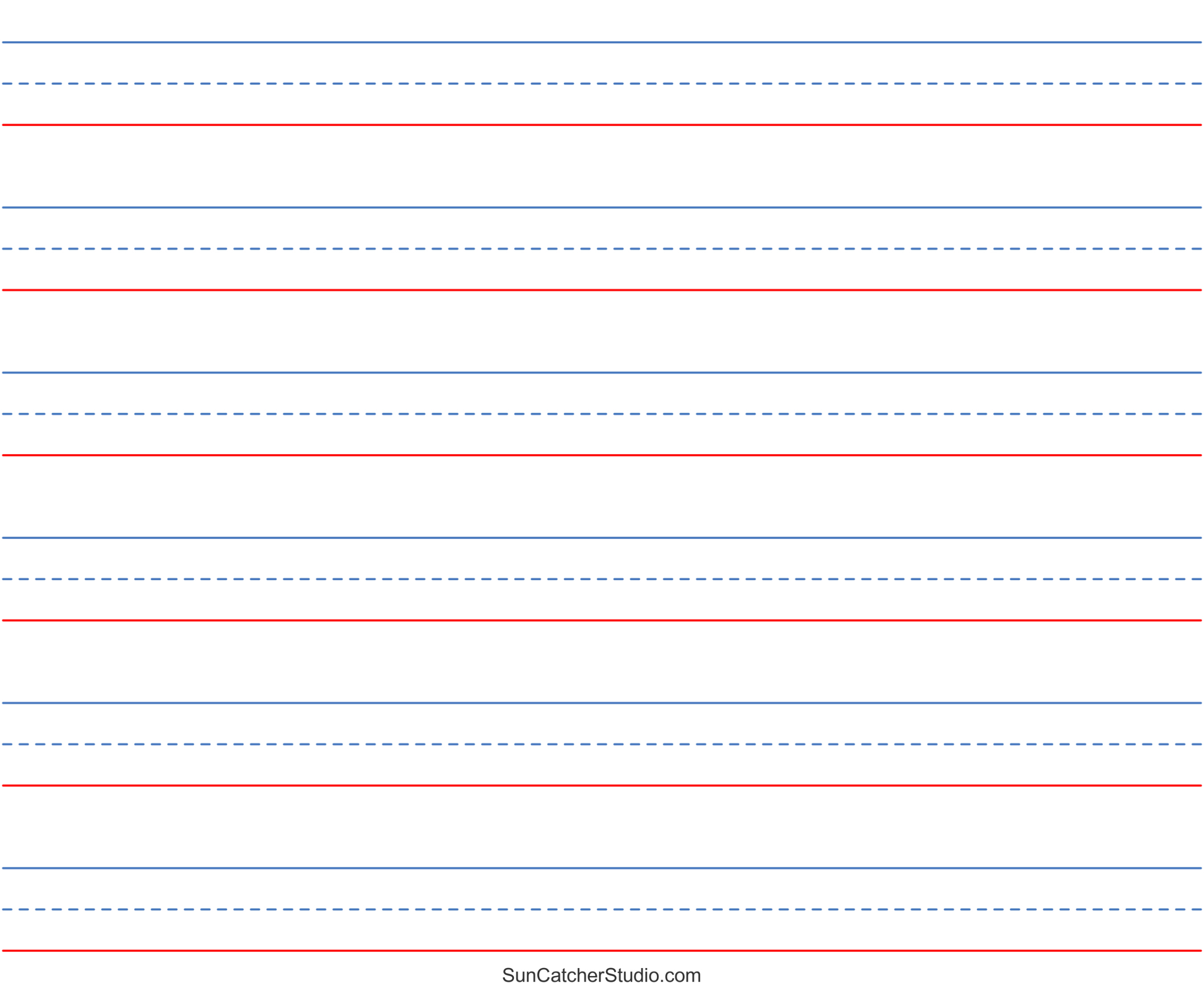 Free Printable Lined Paper (Handwriting, Notebook Templates with regard to Handwriting Printable Lined Paper
