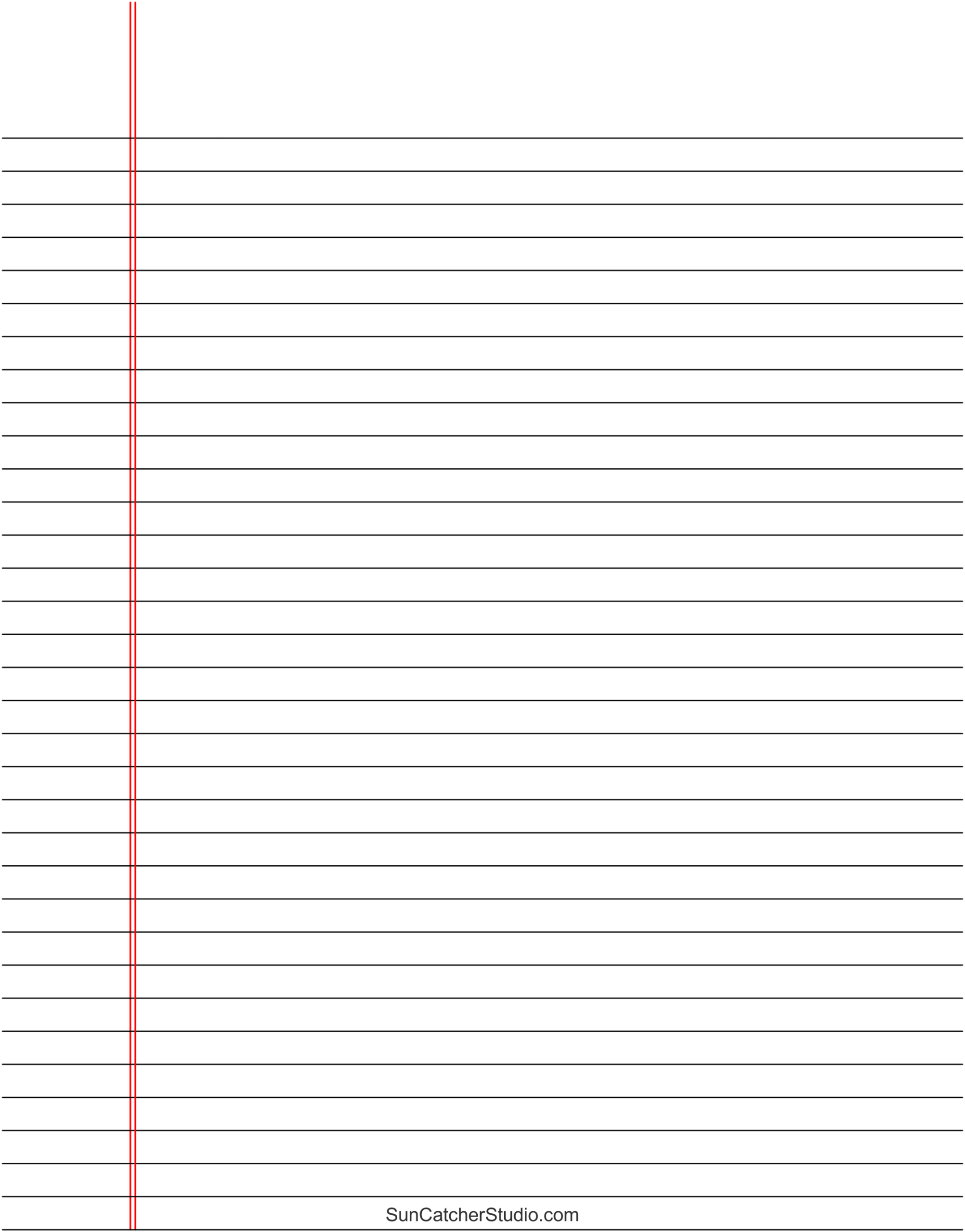 Free Printable Lined Paper (Handwriting, Notebook Templates with regard to Printable Lined Paper with Lines