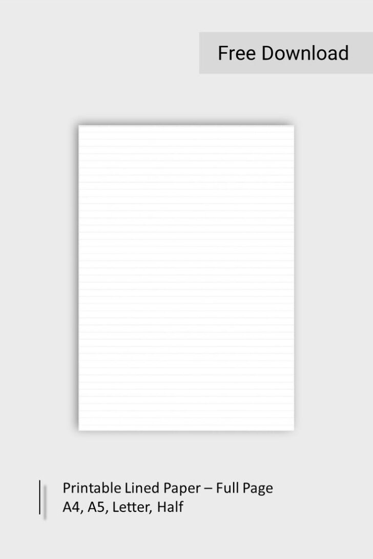 Printable A5 Lined Paper