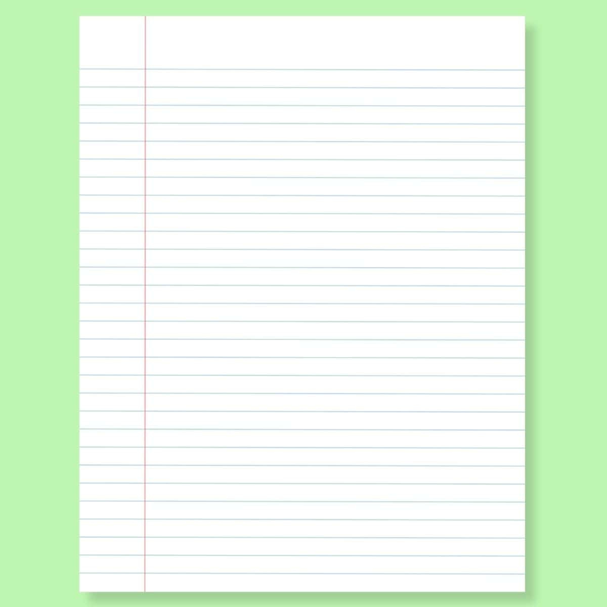 Free Printable Lined Paper Pdf (Wide-Ruled) regarding Double Sided Lined Paper Printable