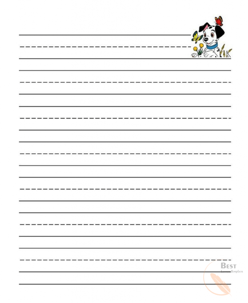 Free Printable Lined Paper Templates For Kids In Pdf pertaining to Preschool Printable Lined Paper