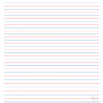 Free Printable Lined Paper Templates For Kids In Pdf Throughout Kindergarten Red And Blue Lined Handwriting Paper Printable