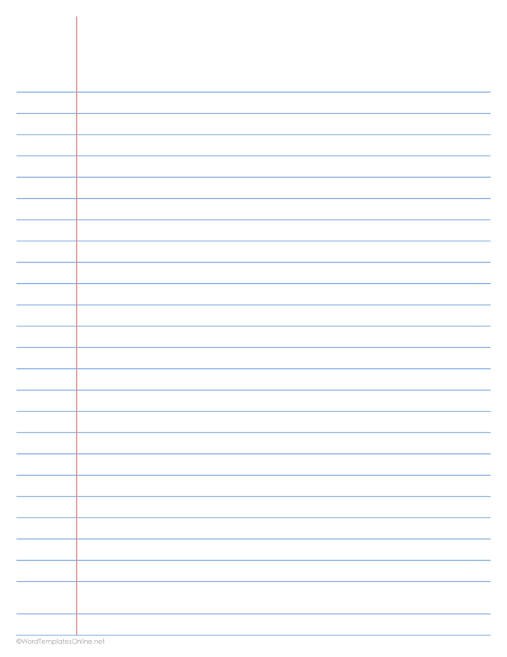Horizontal Lined Paper Free Printable