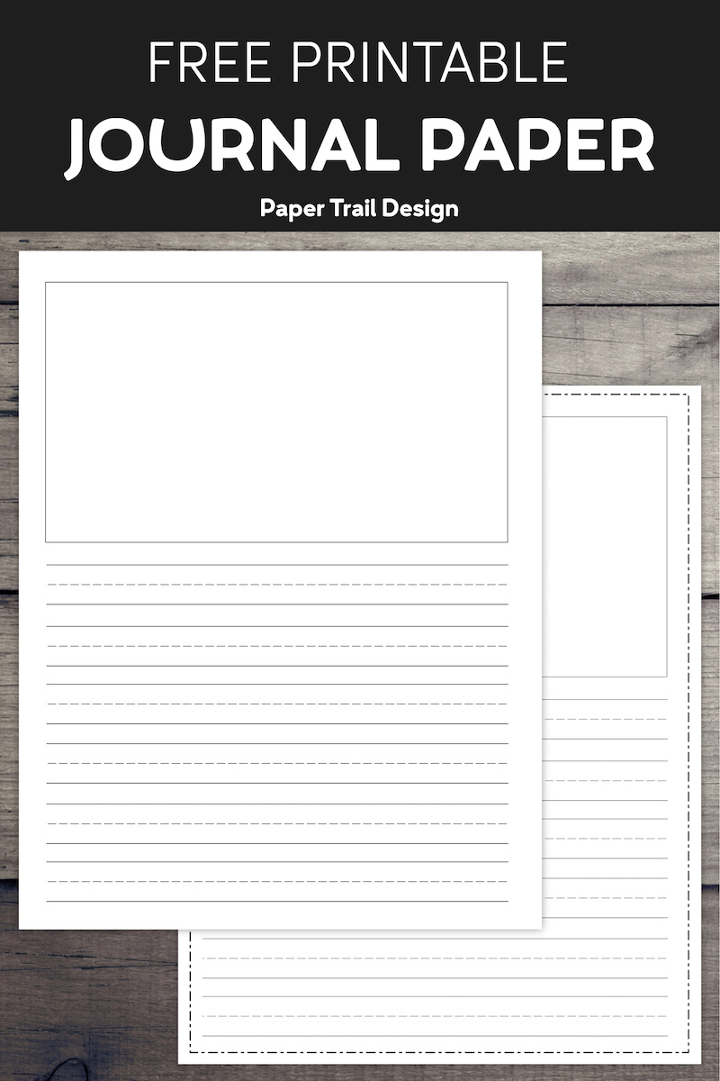 Free Printable Lined Writing Paper With Drawing Box - Paper Trail in Printable Lined Paper with Picture Box Free