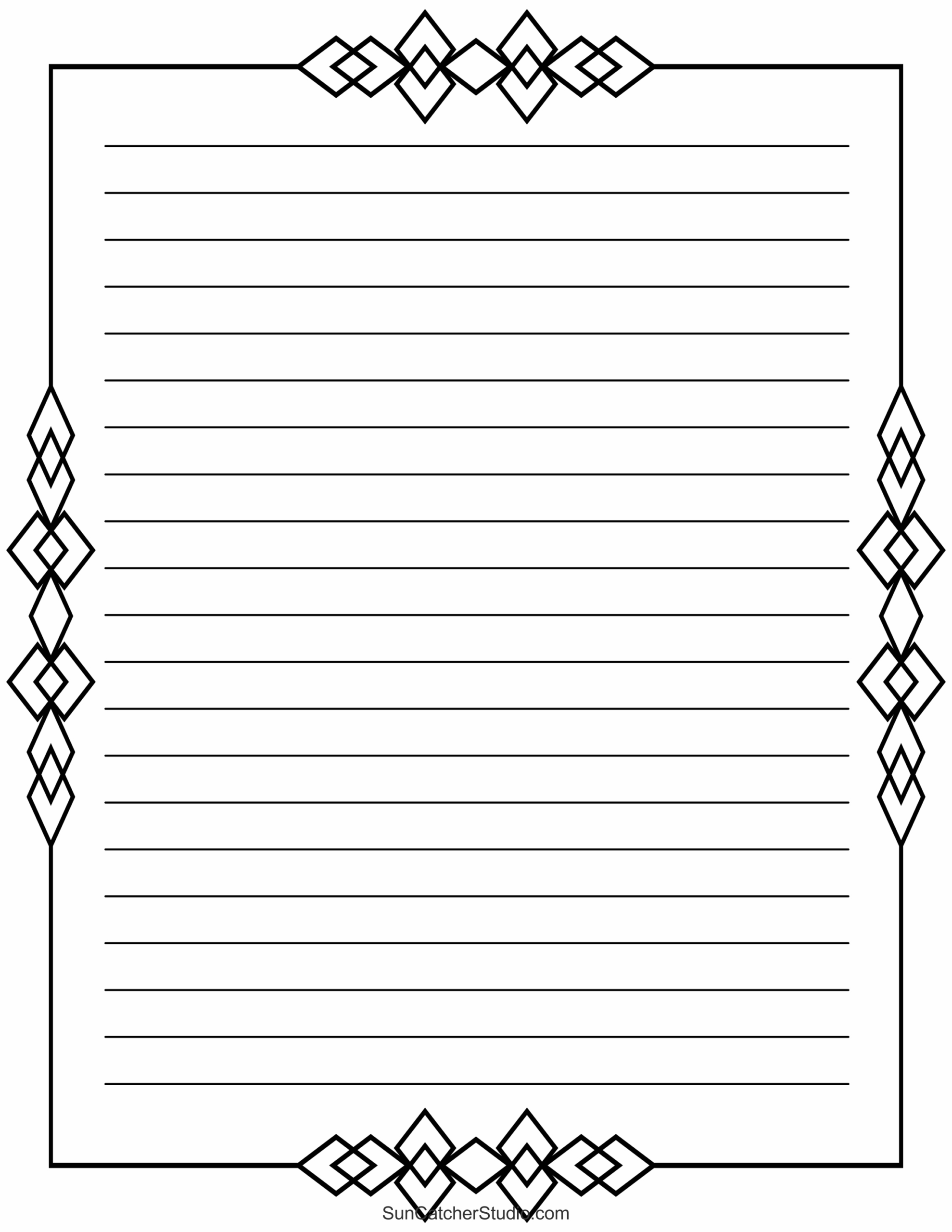 Free Printable Stationery And Lined Letter Writing Paper – Free pertaining to Cute Lined Paper Printable Black And White