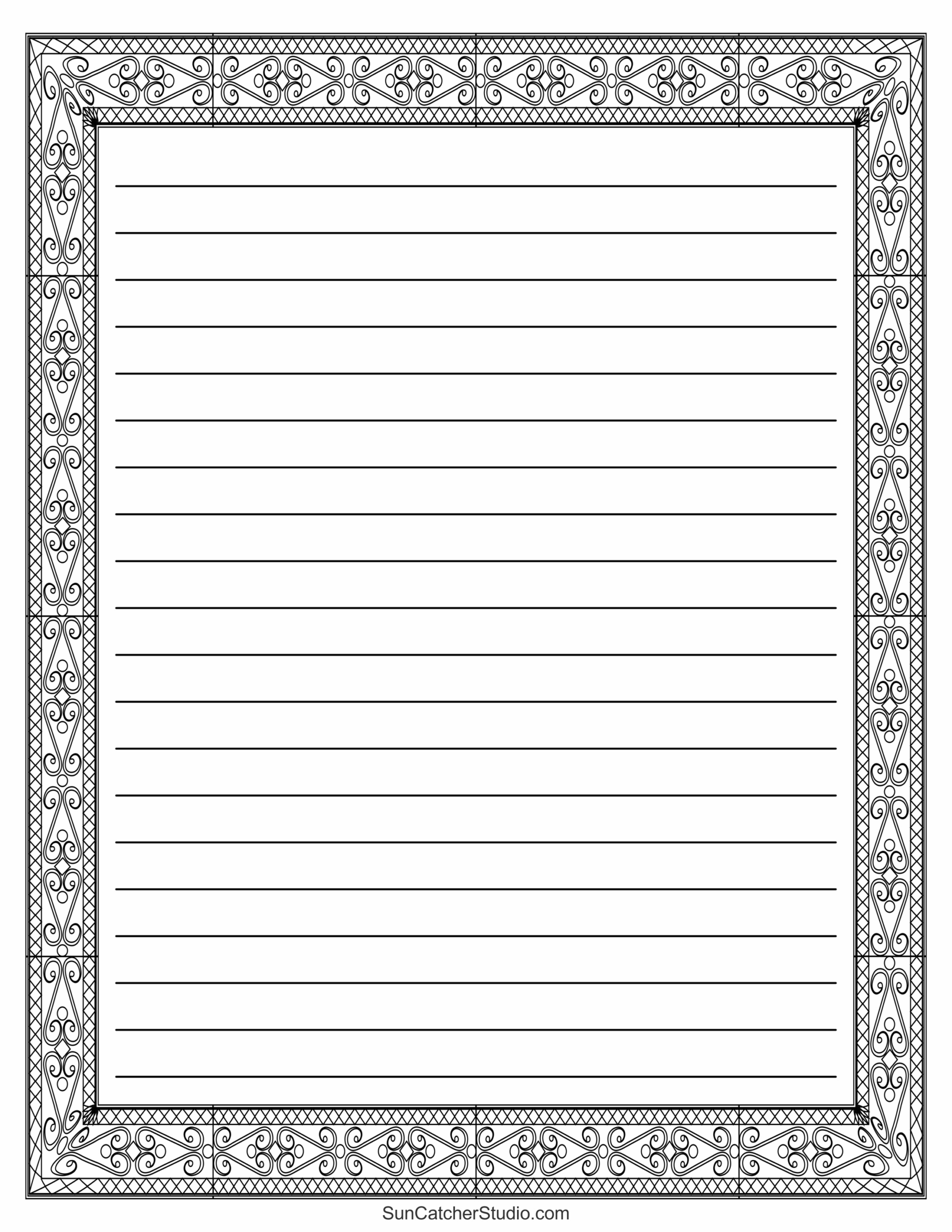 Free Printable Stationery And Lined Letter Writing Paper – Free pertaining to Printable Lined Writing Paper With Border