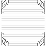 Free Printable Stationery And Lined Letter Writing Paper – Free Throughout Black And White Lined Paper Printable