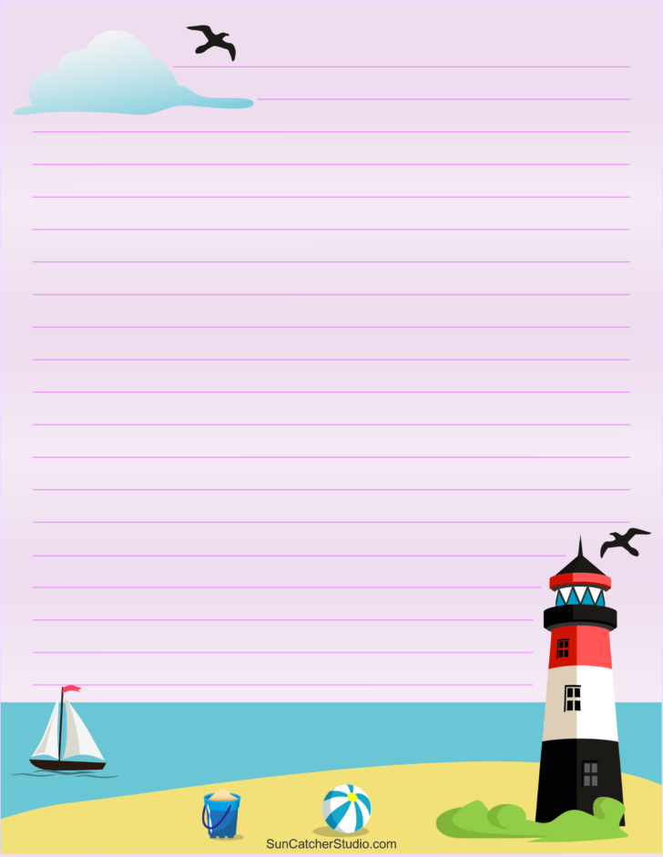 Free Printable Stationery Paper with Lines
