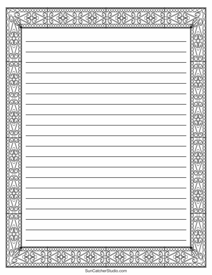 Free Printable Lined Paper with Decorative Borders