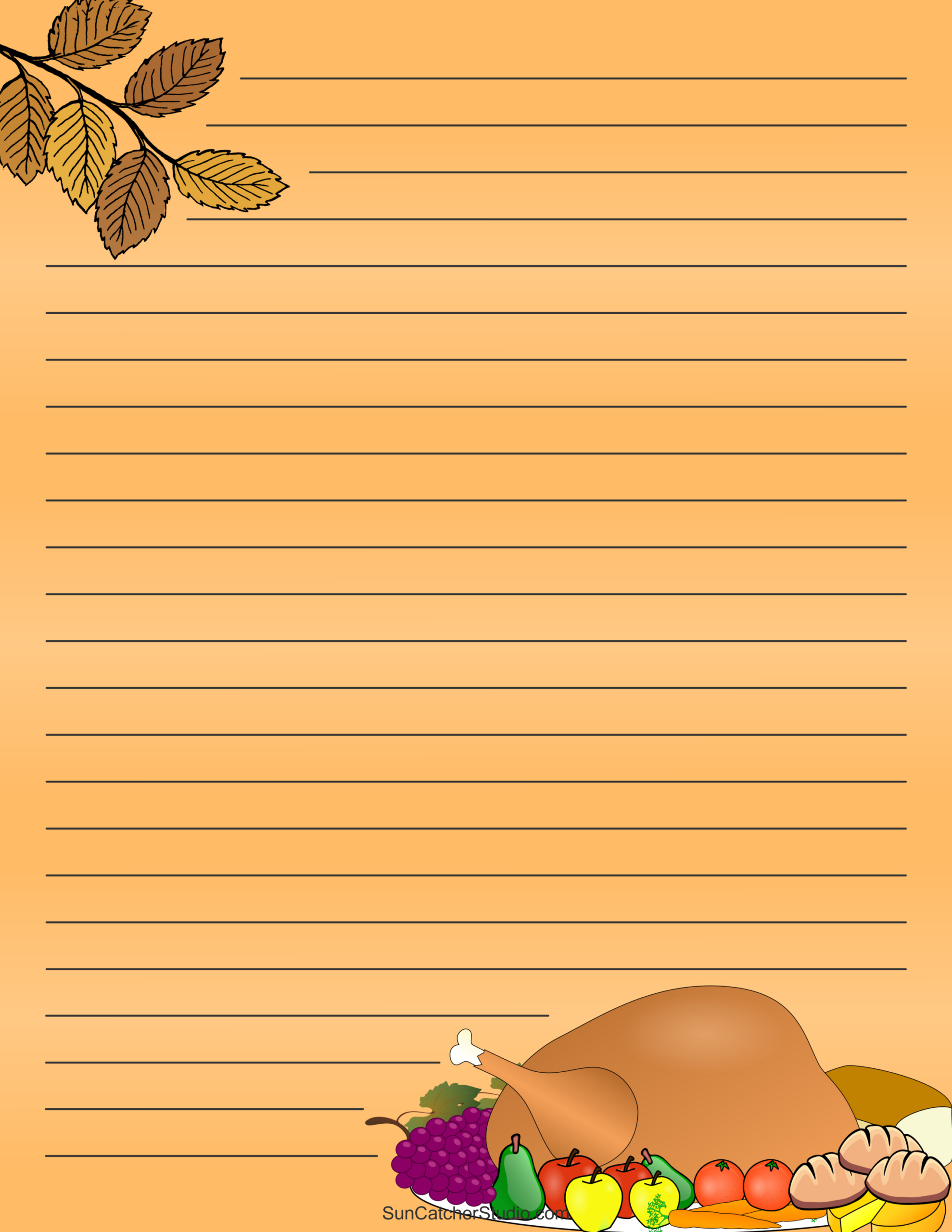Free Printable Stationery And Lined Letter Writing Paper – Free with regard to Free Printable Lined Thanksgiving Writing Paper
