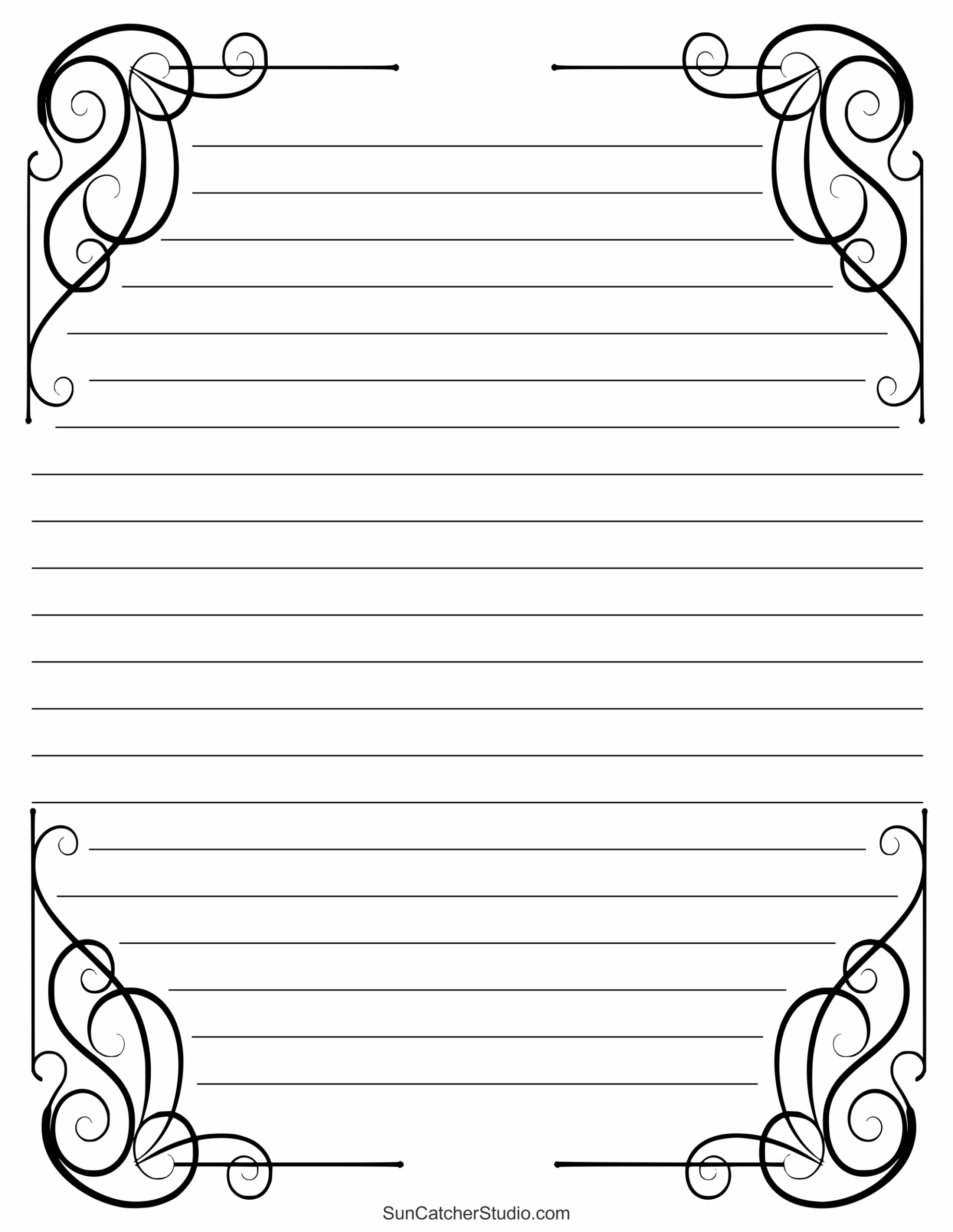 Free Printable Stationery And Lined Letter Writing Paper – Free within Cute Lined Paper Printable Black And White
