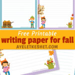 Free Printable Writing Paper For Fall   Ayelet Keshet Intended For Fall Lined Paper Printable