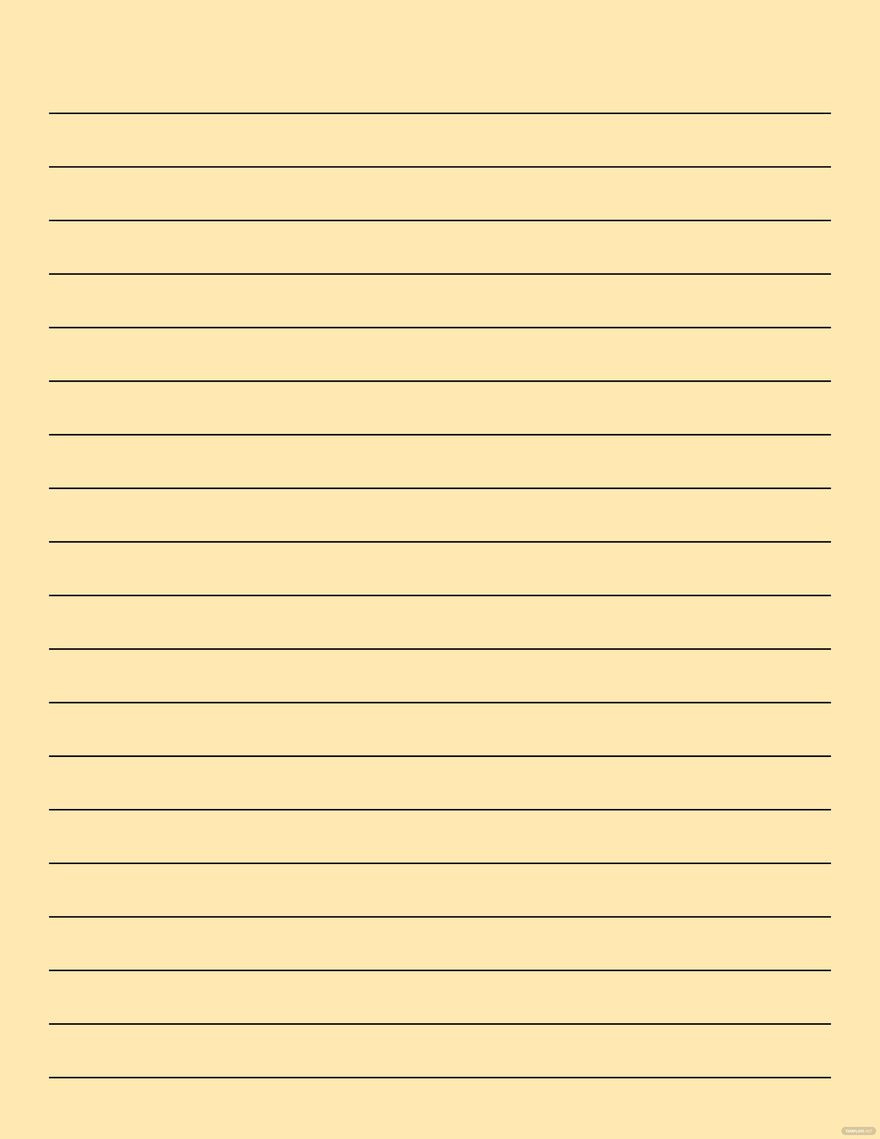 Free Simple Notebook Paper Template In Illustrator, Word, Pages throughout Yellow Lined Paper Printable