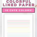 Fun & Free Printable Notebook Paper! 10 Colorful Lined Note Paper With Regard To Free Printable Rainbow Lined Paper