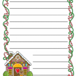 Gingerbread Printable Border Paper With And Without Lines | A To Z Throughout Printable Paper With Borders And Lines