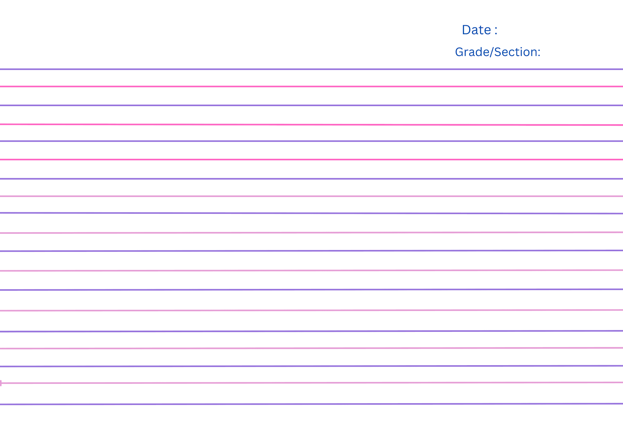 Grade 1-3 Pad Paper Lines Templatevillaniamaica03 - Raket.ph within Lined Paper For Grade 1 Printable