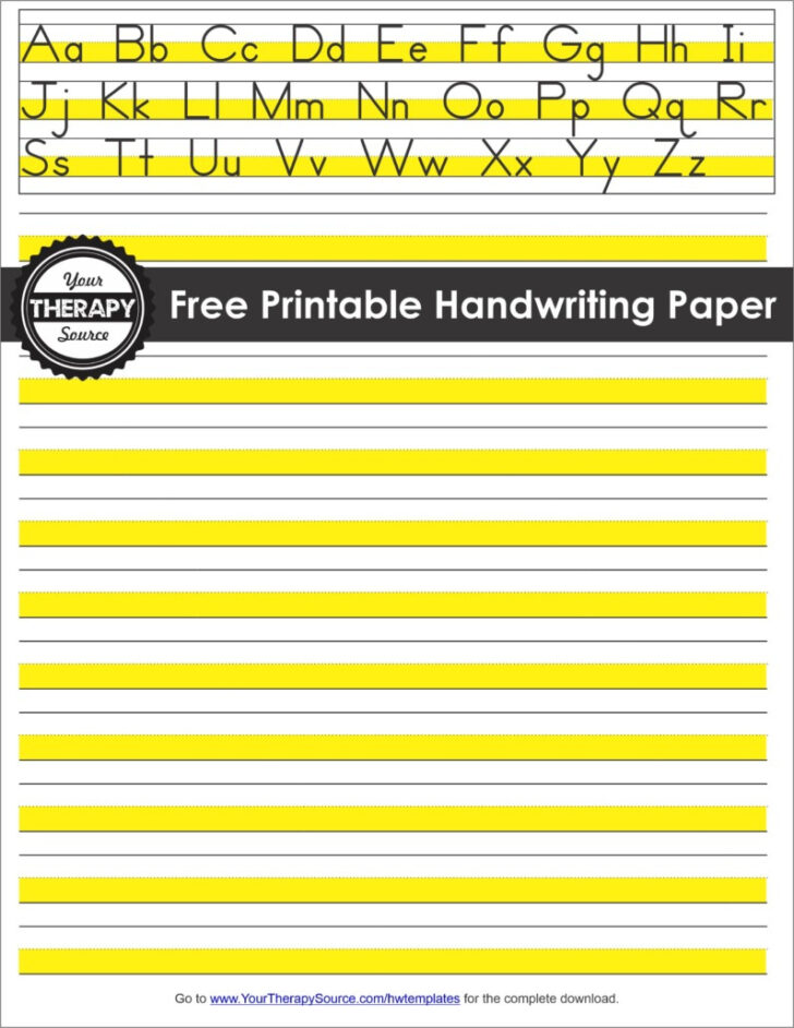 Printable Lined Paper with Dotted Midline