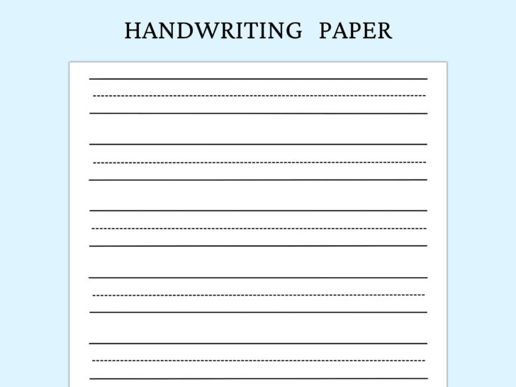 Printable Lined Paper For Handwriting Practice