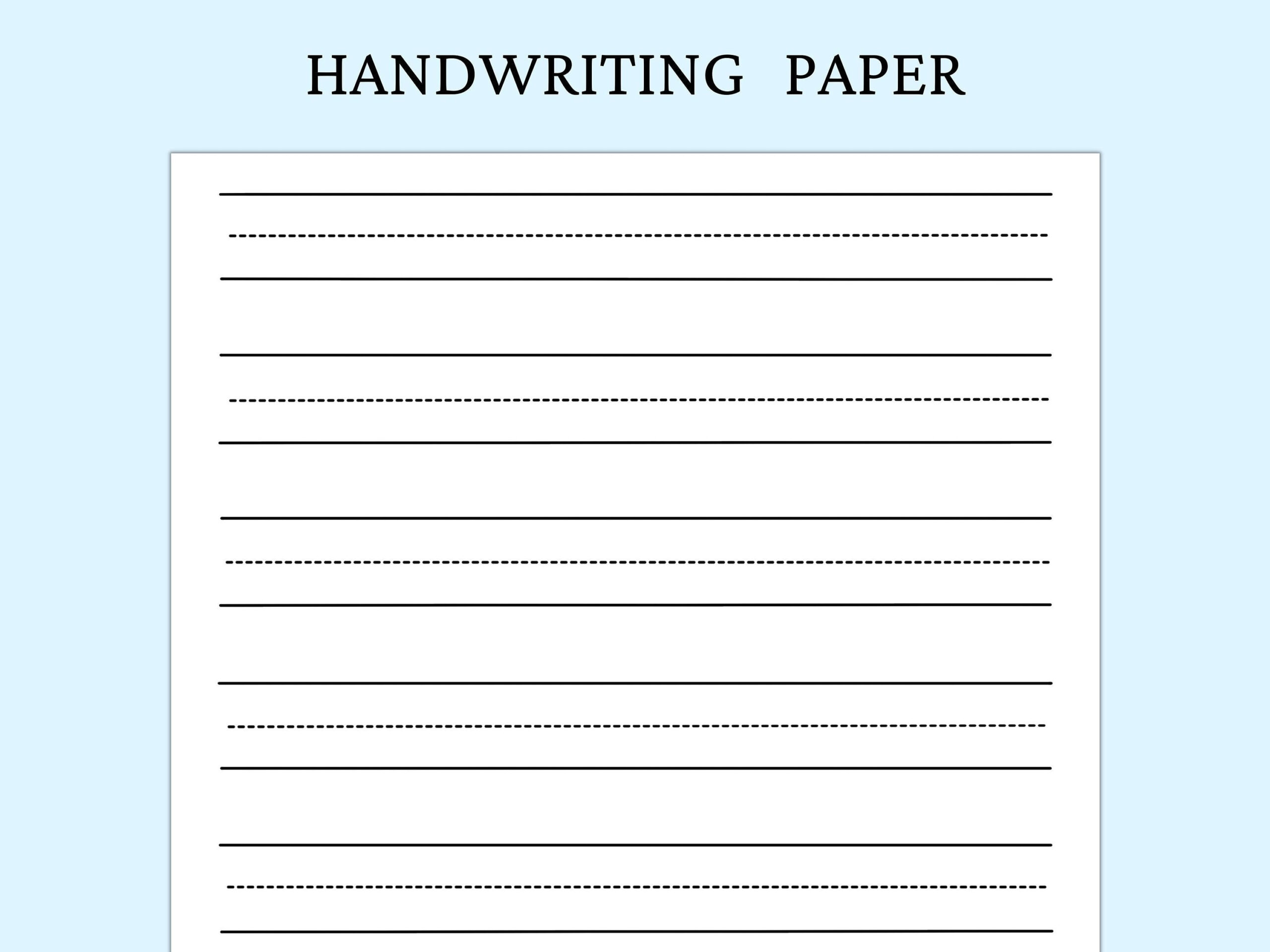 Handwriting Practice Paper Printable, Kids Writing Sheet pertaining to Printable Lined Paper For Handwriting Practice