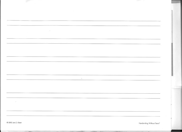 Handwriting Without Tears Lined Paper Printable