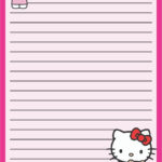 Hello Kitty Printable Letter Stationary With Printable Hello Kitty Lined Paper