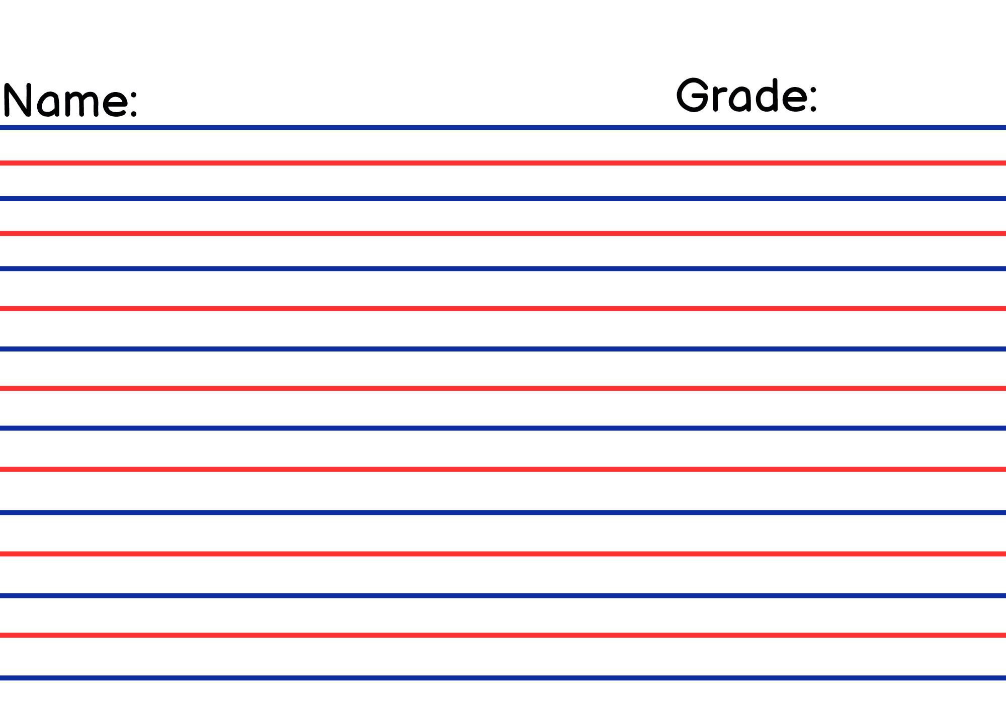 Intermediate Paper Grade 1-6 Printable &amp;amp; Customizable regarding Grade 1 Paper Line Printable