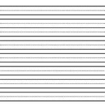 Kindergarten Lined Paper / Kindergarten Writing Paper / Preschool With Lined Kindergarten Paper Printable